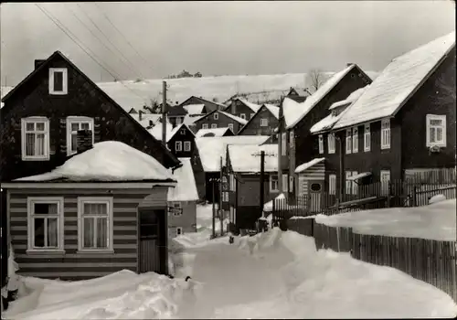 Ak Schnett Masserberg in Thüringen, Teilansicht im Winter