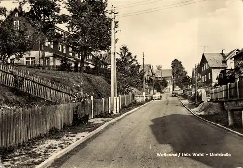 Ak Waffenrod Hinterrod Eisfeld Thüringen, Dorfstraße