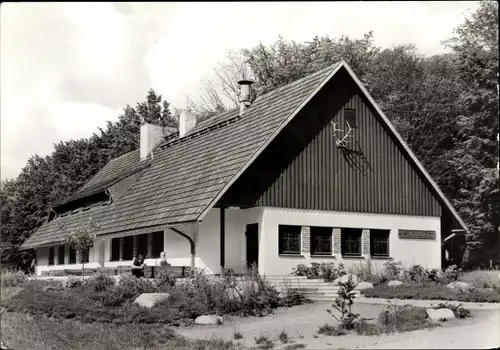 Ak Putbus auf der Insel Rügen, HO Gaststätte, Jägerhütte