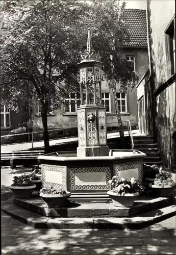 Ak Weida in Thüringen, Marktbrunnen