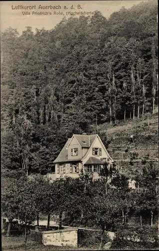 Ak Auerbach Bensheim an der Bergstraße Hessen, Villa Friedrichs Ruhe