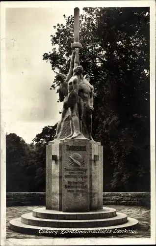 Ak Coburg in Oberfranken, Landsmannschaftsdenkmal