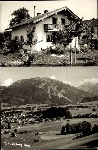 Ak Ruhpolding in Oberbayern, Haus Halang, Gesamtansicht