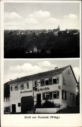 Ak Neustadt an der Rems Waiblingen in Württemberg, Gasthaus zum Hirsch