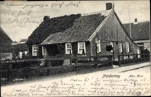 Ak Norderney in Ostfriesland, altes Haus