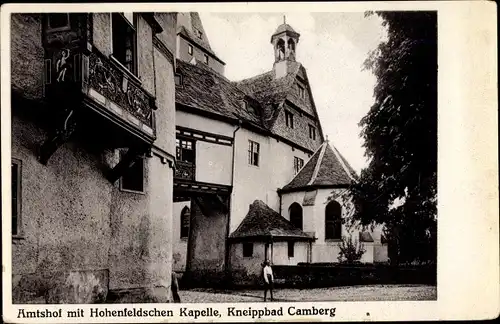 Ak Bad Camberg im Taunus Hessen, Hohenfeld'sche Kapelle, Amtshof