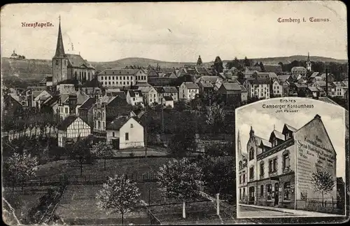 Ak Bad Camberg im Taunus Hessen, Neukapelle, Panorama, Konsumhaus