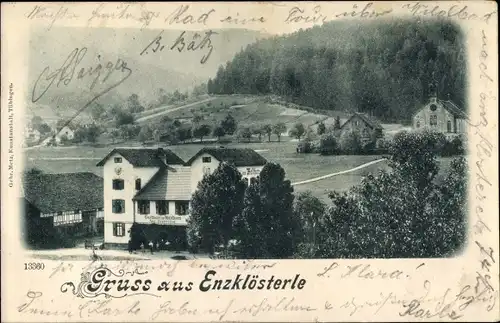 Ak Enzklösterle im Enztal Baden Württemberg, Gasthaus zum Waldhorn