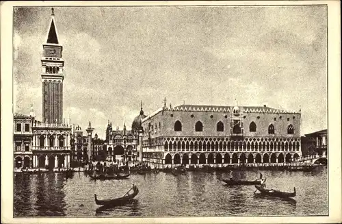 Ak Venezia Venedig Veneto, Campanile, Dogenpalast