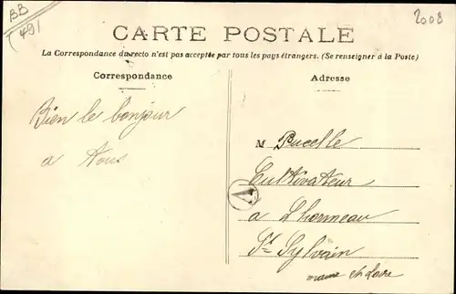 Ak Soucelles Maine et Loire, vue générale du Château