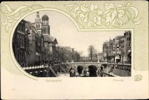Ak Utrecht Niederlande, Oudegracht