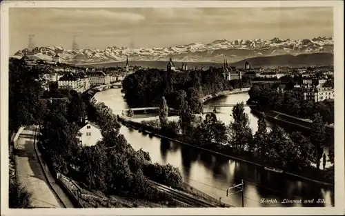 Ak Zürich Stadt Schweiz, Limmat und Sihl