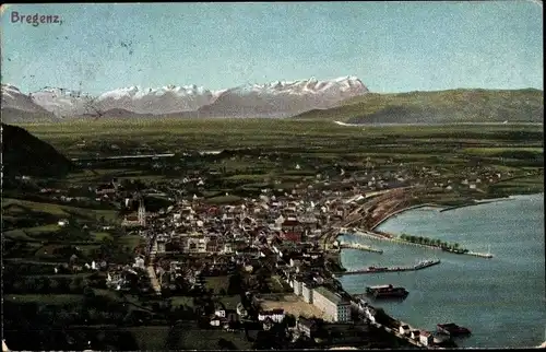 Ak Bregenz am Bodensee Vorarlberg, Panorama
