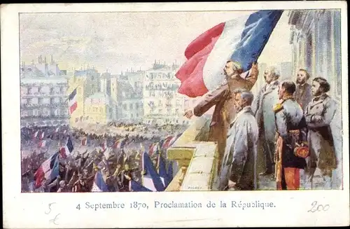 Künstler Ak Paris, Proclamation de la République française du 4 septembre 1870