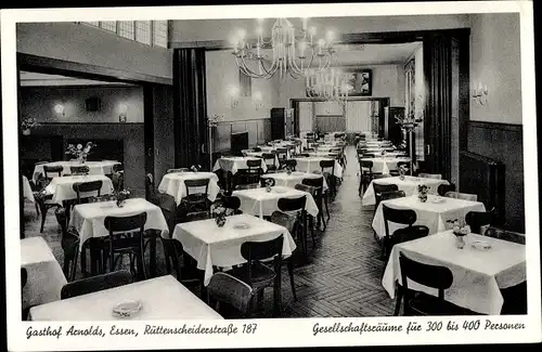 Ak Essen im Ruhrgebiet, Gasthof Arnolds, Rüttenscheiderstraße 187, Innenansicht, Manfredstraße