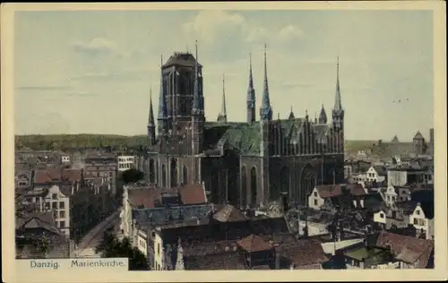 Ak Gdańsk Danzig, Marienkirche