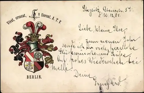 Studentika Litho Vivat, crescat, floreat ATV, Akademische Turnverbindung