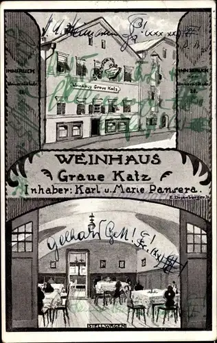Ak Innsbruck in Tirol, Weinhaus Graue Katz