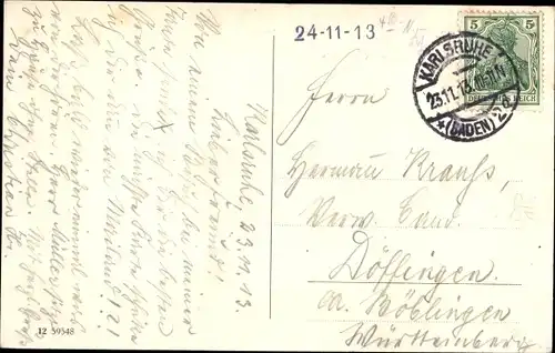 Ak Karlsruhe in Baden, Kaiserstraße mit Café Odeon, Tram