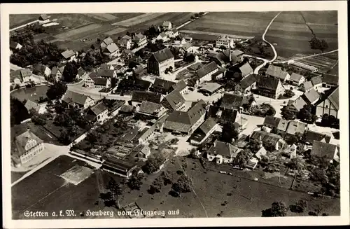 Ak Stetten am kalten Markt, Heuberg, Fliegeraufnahme