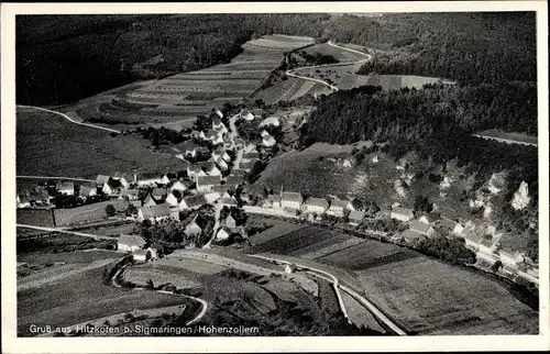 Ak Hitzkofen Bingen Landkreis Sigmaringen, Fliegeraufnahme