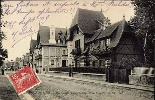 Ak Trouville sur Mer Calvados, Rue Olliffe, Fancy Cottage et les Forgetts