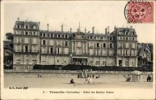 Ak Trouville sur Mer Calvados, Hotel des Roches Noires