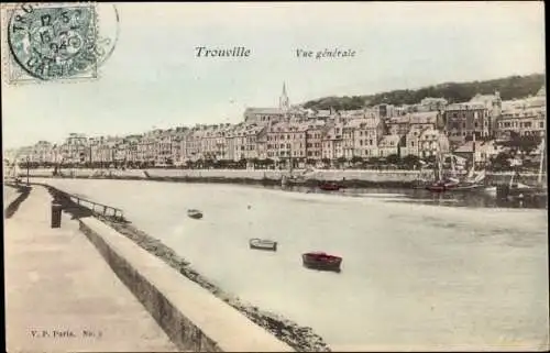 Ak Trouville sur Mer Calvados, Blick auf den Ort