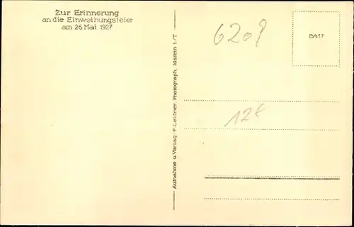 Ak Hennethal Hohenstein im Taunus, Turnhalle Turnverein 1905 Untertaunuskreis eV, Einweihung 1927