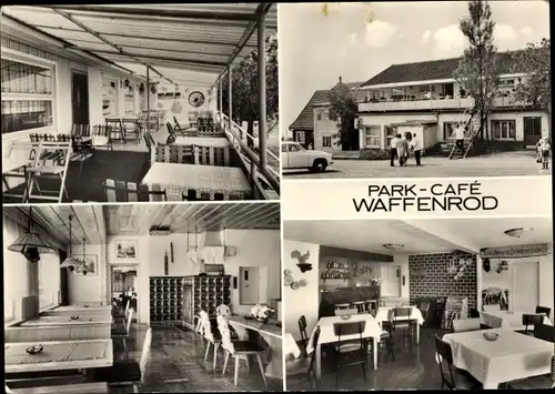 Ak Waffenrod Hinterrod Eisfeld in Thüringen, HO Gaststätte Park Café
