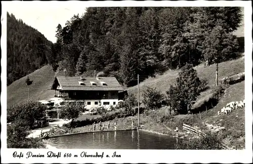 Ak Oberaudorf am Inn Oberbayern, Café Pension Dörfl