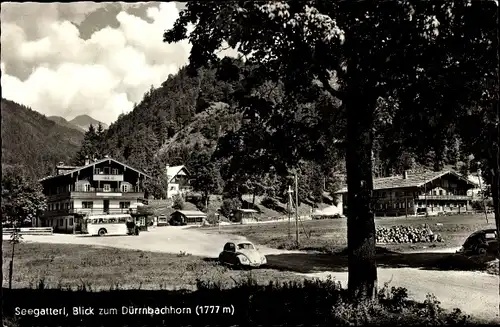 Ak Seegatterl Reit im Winkl im Kreis Traunstein Oberbayern, Blick zum Dürrnbachhorn