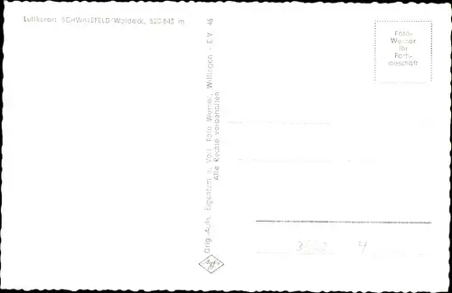 Ak Schwalefeld Willingen Upland Waldeck, Gesamtansicht