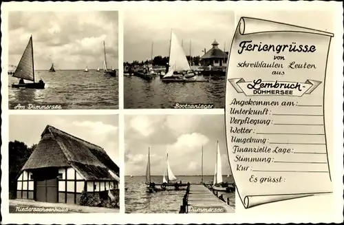 Ak Lembruch am Dümmersee, Bootsanleger, Dümmersee, Niedersachsenhaus