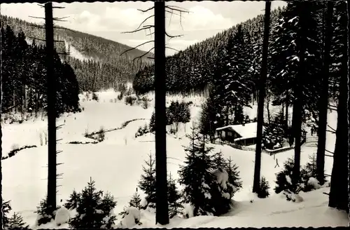 Ak Willingen im Upland Waldeck Hessen, Hermeketal, Winter