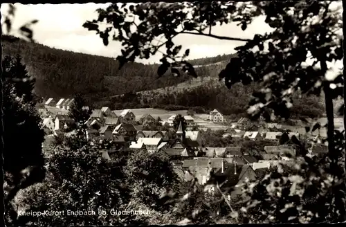 Ak Bad Endbach in Hessen, Blick auf den Ort, Kirchturm, Wald