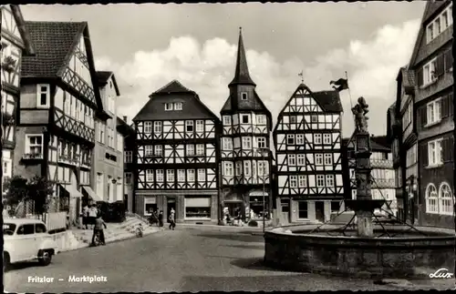 Ak Fritzlar in Hessen, Marktplatz