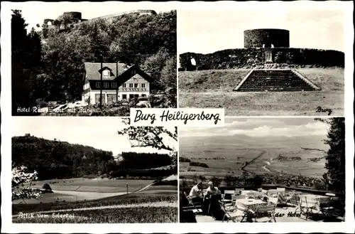 Ak Gensungen Felsberg Hessen, Burg Heiligenberg, Hotel