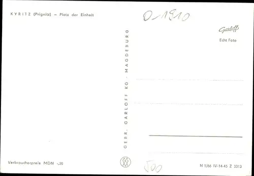 Ak Kyritz in der Prignitz, Platz der Einheit, Geschäfte