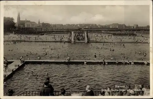 Ak Herne im Ruhrgebiet, Städt. Schwimm- und Luftbad