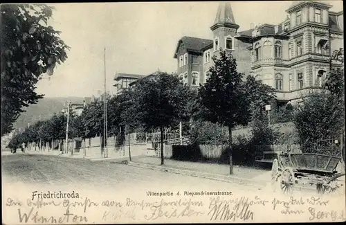 Ak Friedrichroda im Thüringer Wald, Villenpartie, Alexandrinenstraße