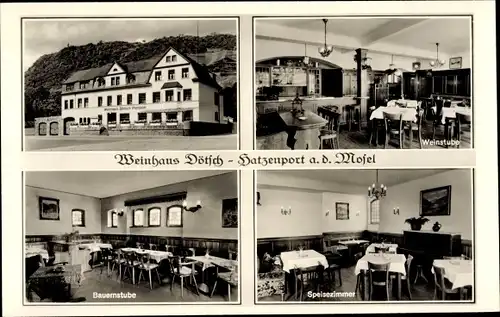 Ak Hatzenport Mosel, Weinhaus Dötsch, Bauernstube 