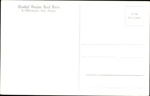 Ak Oberstaufen im Allgäu, Gasthof Pension Bad Rain