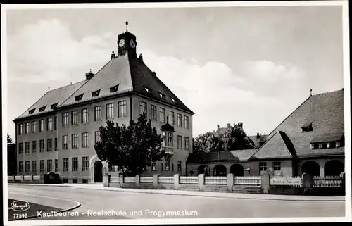 Ak Kaufbeuren an der Wertach in Schwaben, Realschule und Progymnasium