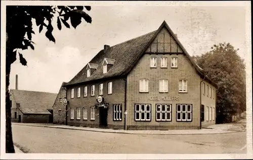 Ak Nordhorn in der Grafschaft Bentheim, Hotel Möllers, Lingenerstraße