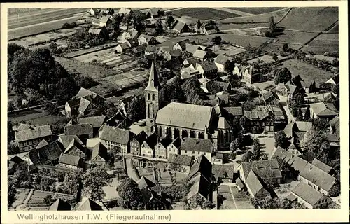 Ak Wellingholzhausen Melle in Niedersachsen, Fliegeraufnahme