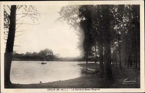 Ak Drain Maine et Loire, La Boire à Beau-Regret, Flusspartie