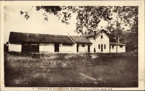 Ak Menhir Loire Atlantique, Colonie de vacances, Colonie, facade Sud
