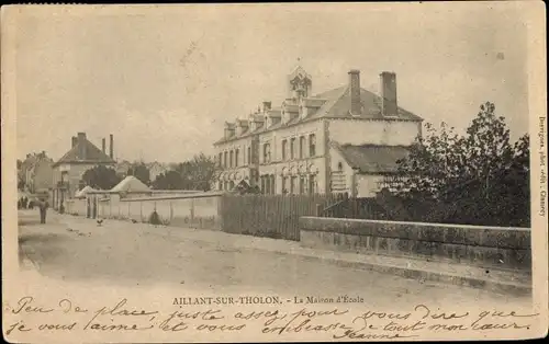 Ak Aillant sur Tholon Yonne, La Maison d'Ecole