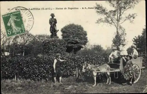 Ak Maisons Laffitte Yvelines, Statue de Napoleon